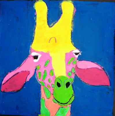 Colorful Giraffe Art