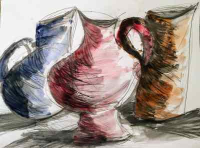 Three Vases Drawing