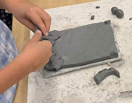 Creating A Sculpture in Art Course